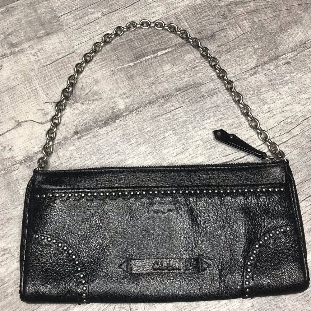 VOLE HAAN LEATHER CHAIN CLUTCH